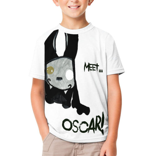 Valentine's Monsters: Meet Oscar! Children's T-Shirt in Void