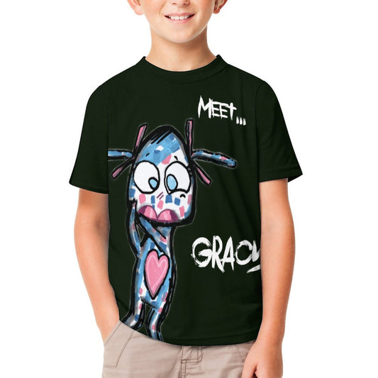 Valentine's Monsters: Say Goodnight Gracy Children's T-Shirt in Void