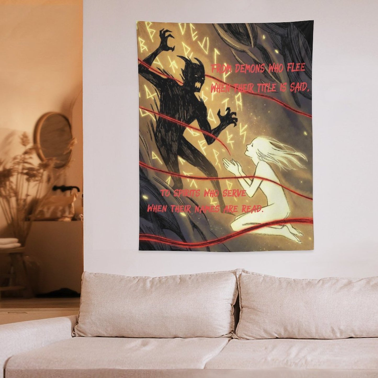 Rumpelstiltskin Collection:  Demons Who Flee Vertical Tapestry