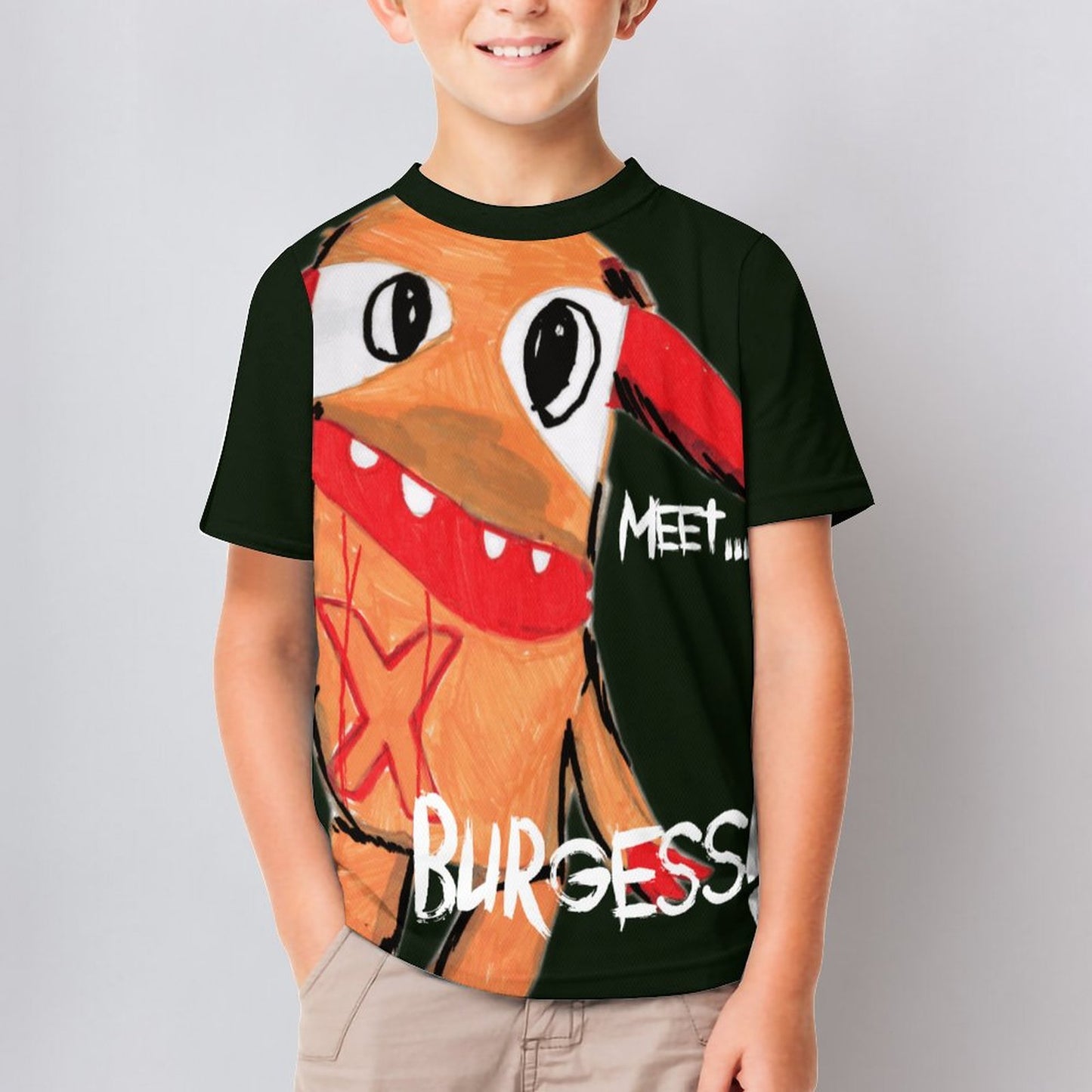 Valentine's Monsters: Meet Burgess Children's T-Shirt in Black