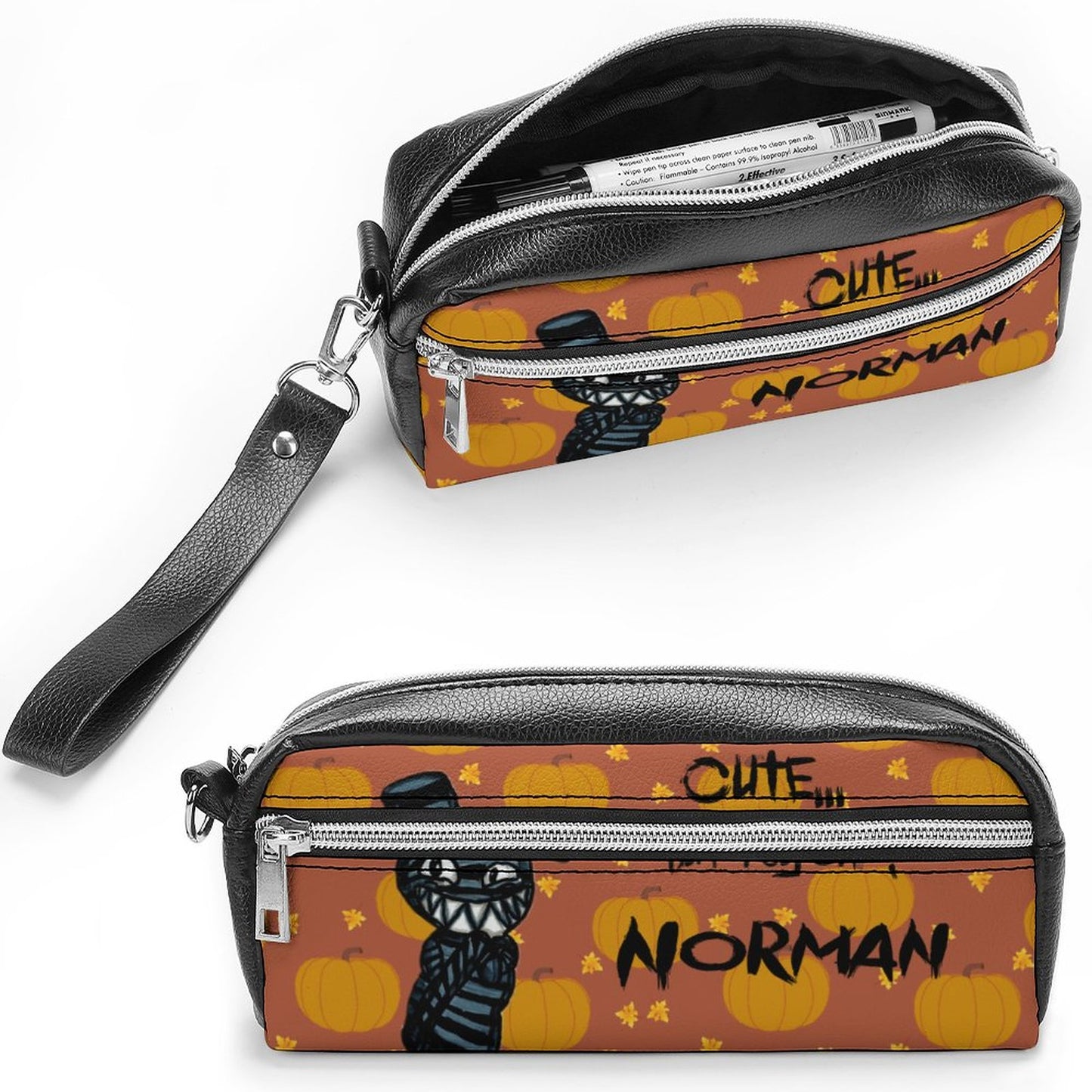 Valentine's Monsters: Cute... but psycho, Norman Versatile Cosmetic Bag & Pencil Case Pouch in Halloween is coming!