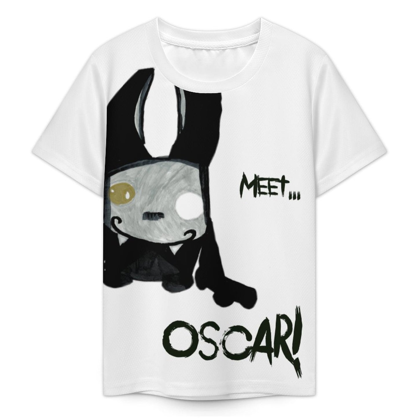 Valentine's Monsters: Meet Oscar! Children's T-Shirt in Void