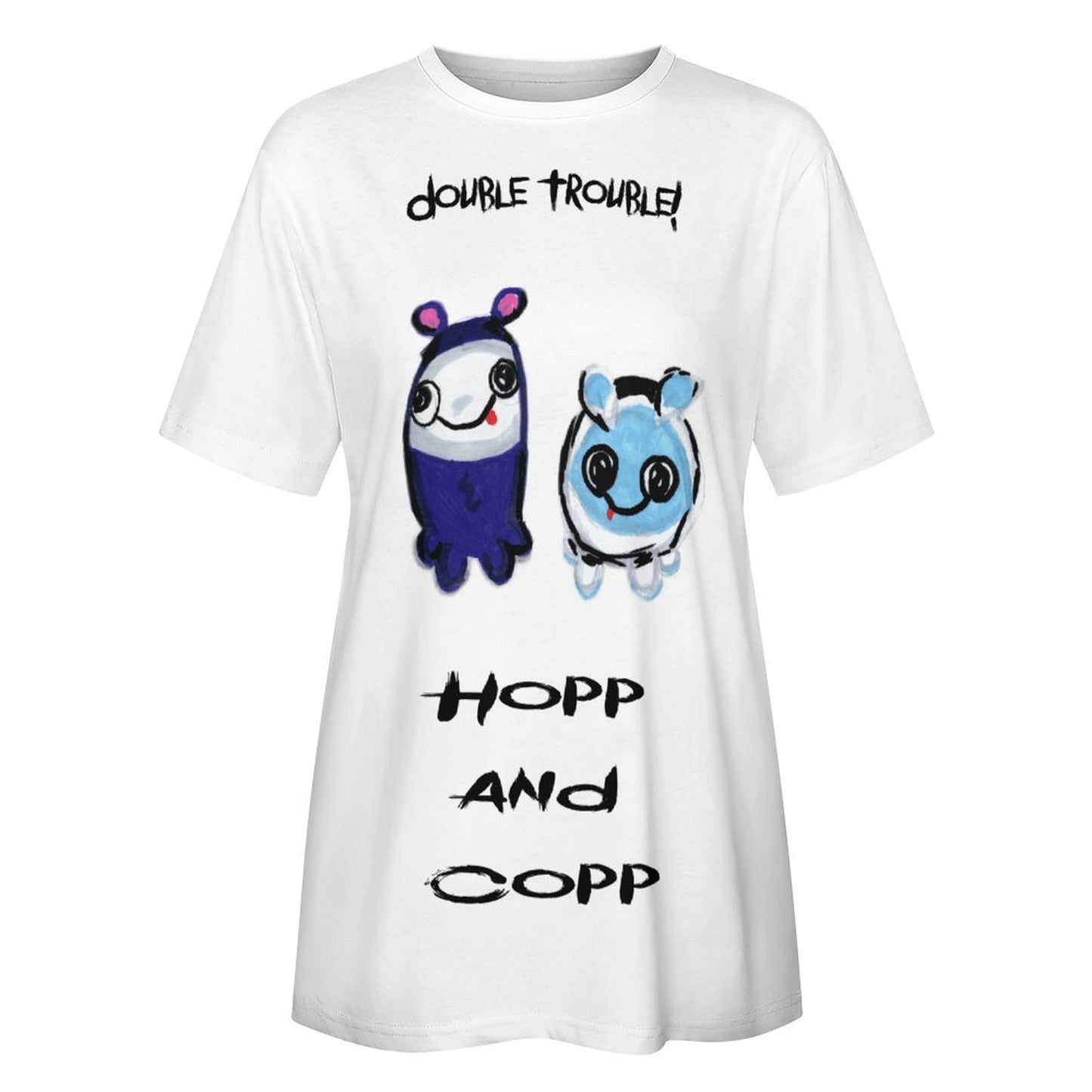Valentine's Monsters: Double Trouble Hopp and Copp Women's T-Shirt in Void