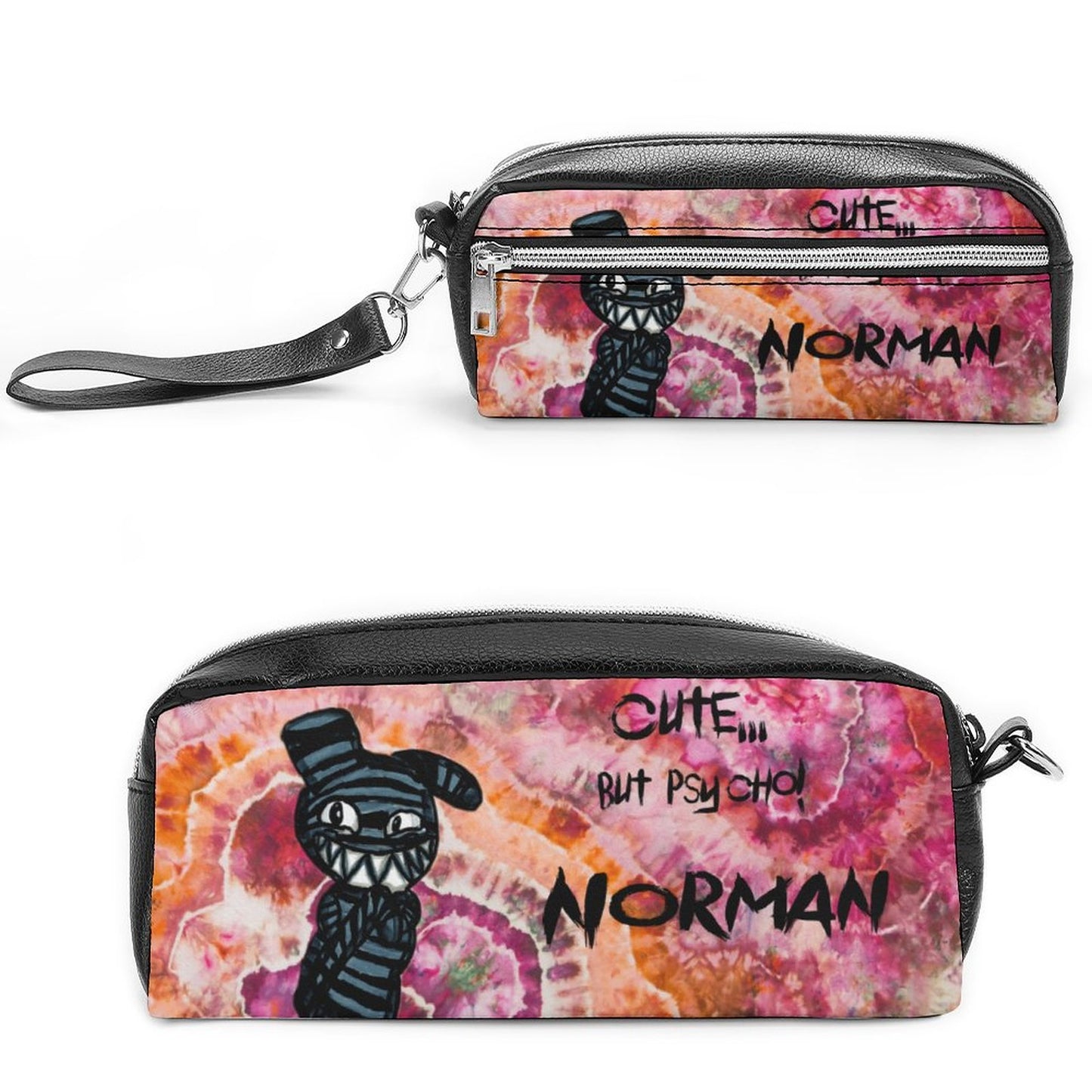 Valentine's Monsters: Cute... but psycho, Norman Versatile Cosmetic Bag & Pencil Case Pouch in Wild Thoughts