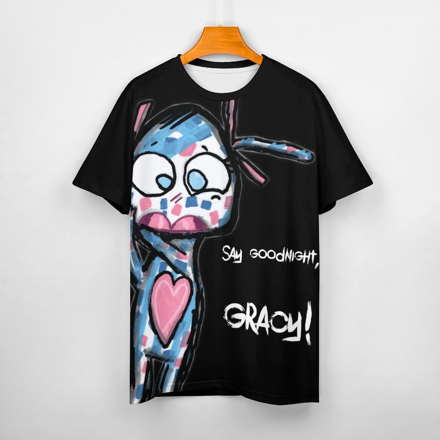Valentine's Monsters: Say Goodnight Gracy Women's T-Shirt in Black