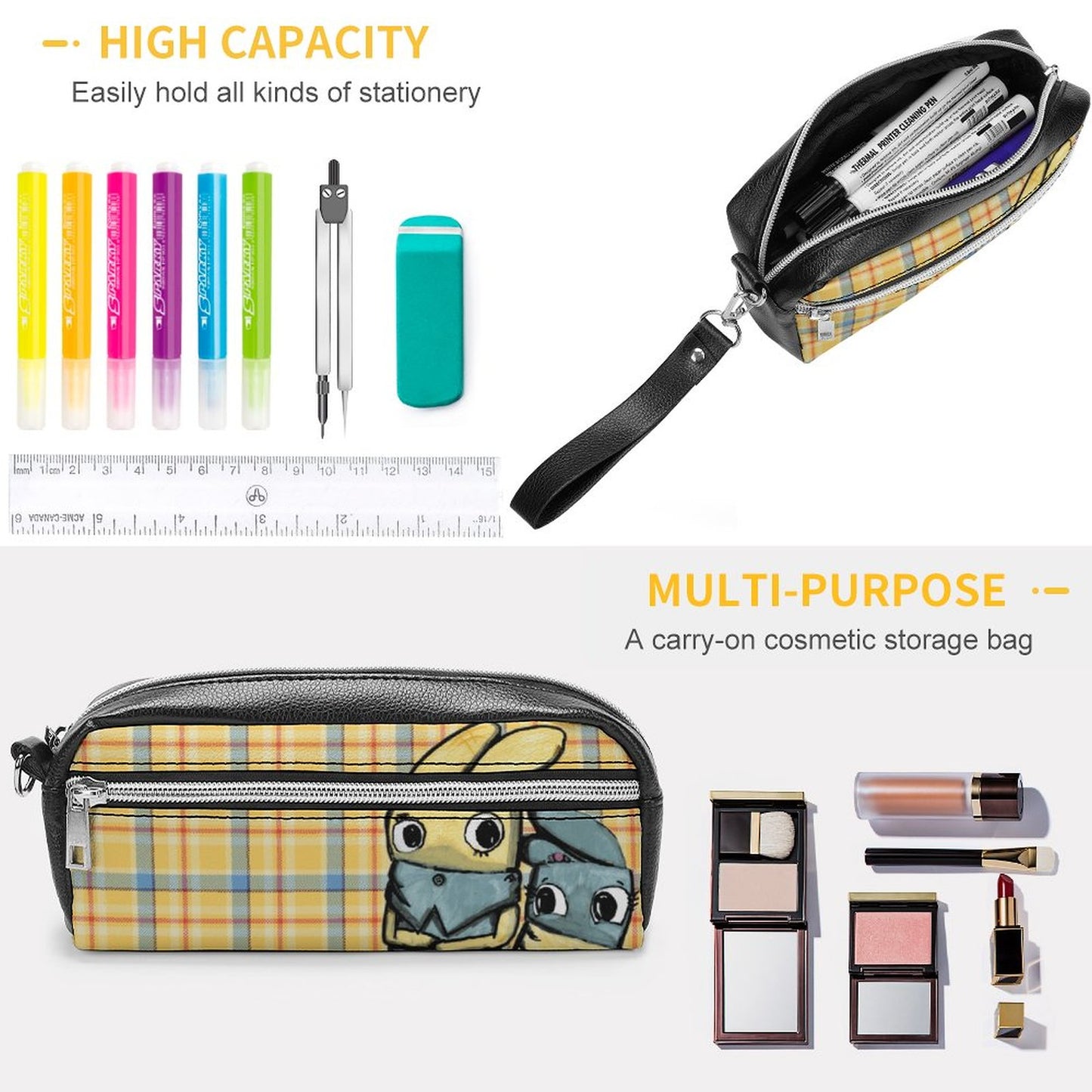 Valentine's Monsters: Taylor and Lily Pencil/Make-up Pouch