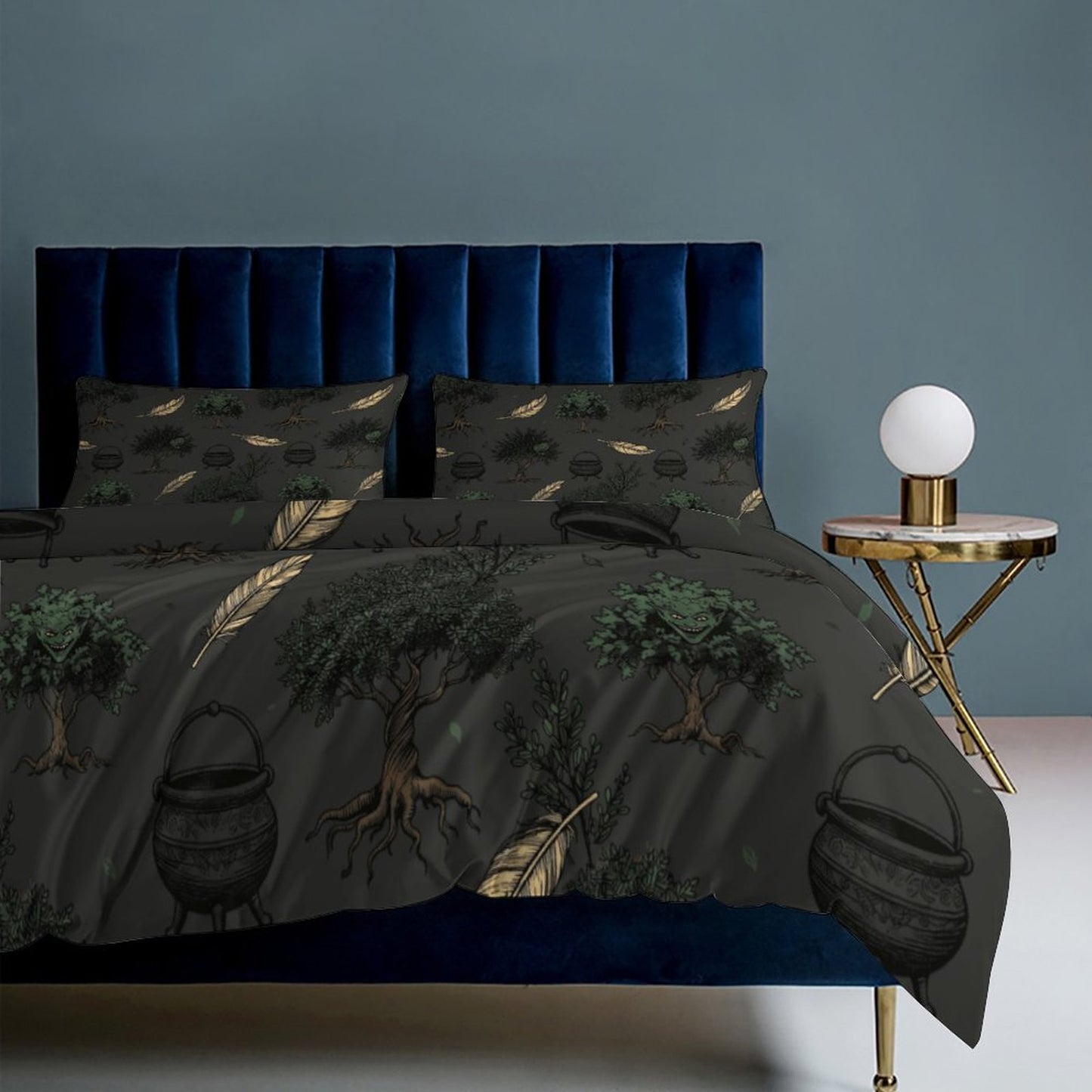 Green Guardian 3-Piece Bedding Set-102"x90"/ 259x229cm (Dual-sided Printing)