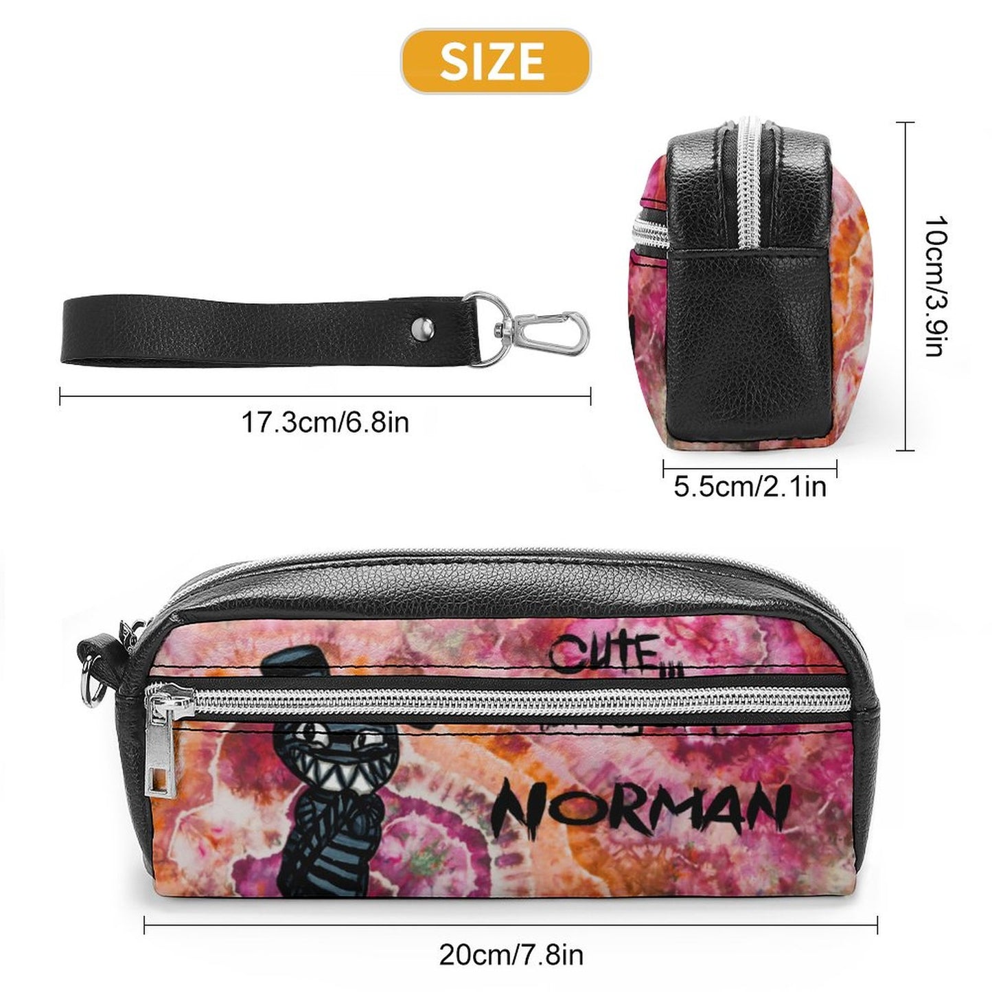 Valentine's Monsters: Cute... but psycho, Norman Versatile Cosmetic Bag & Pencil Case Pouch in Wild Thoughts