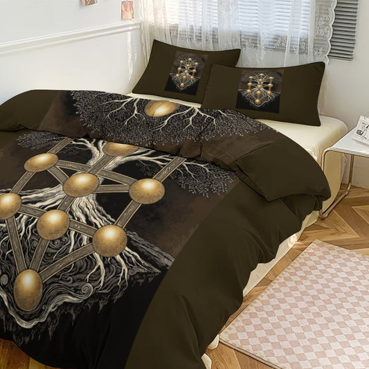 Tree of Life 3-Piece Bedding Set-102"x90"/ 259x229cm (Dual-sided Printing)