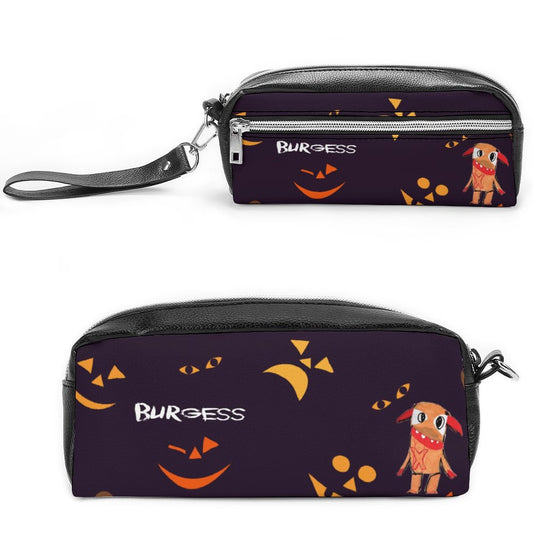 Valentine's Monsters: Burgess Versatile Cosmetic Bag & Pencil Case Pouch in Jack'o'lantern