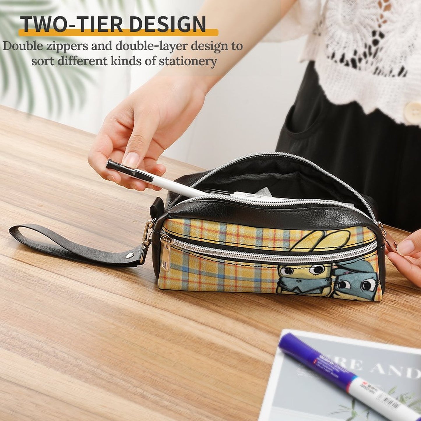 Valentine's Monsters: Taylor and Lily Pencil/Make-up Pouch