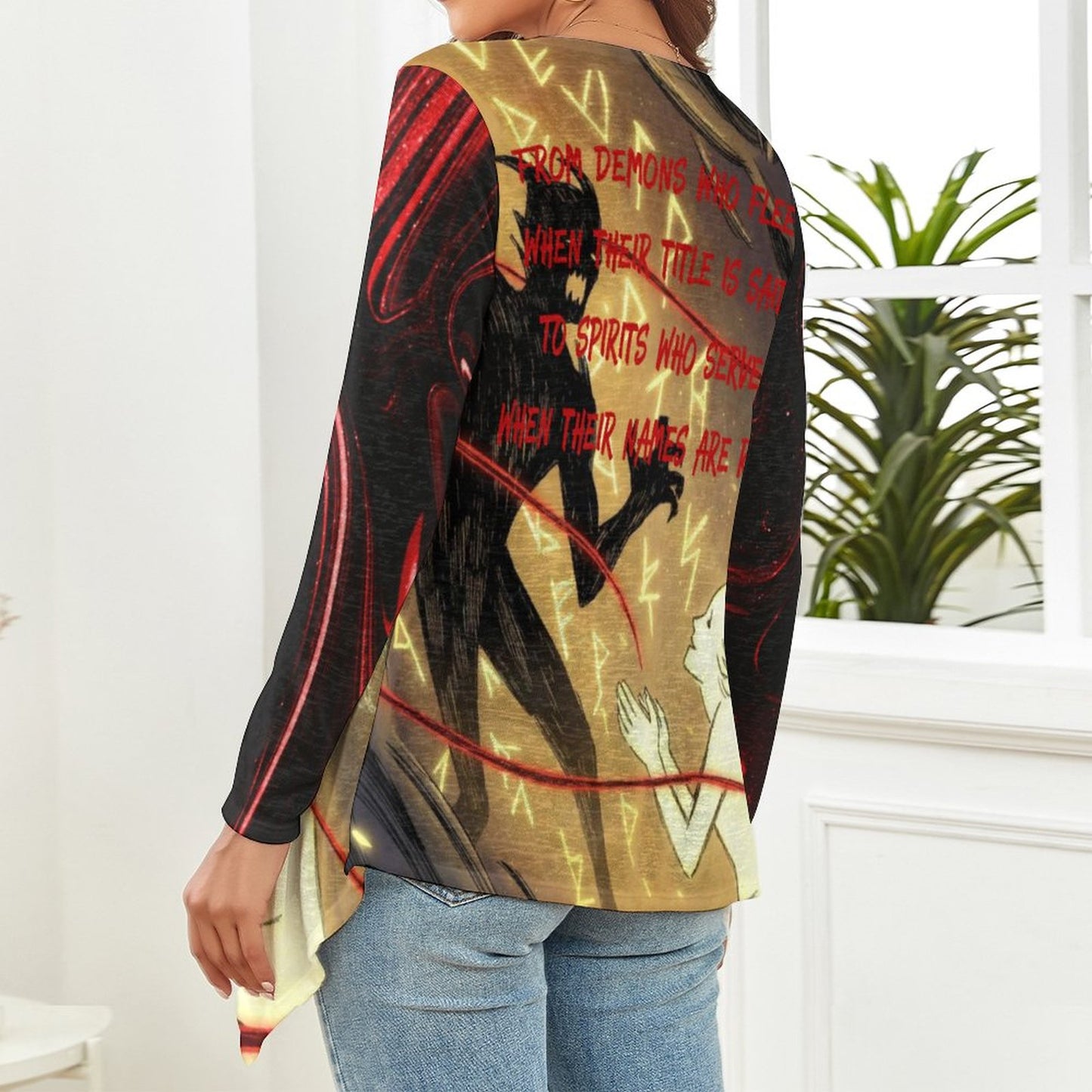 Rumpelstiltskin Collection:  Demons Who Flee Women's Open Shirt
