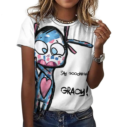 Valentine's Monsters: Say Goodnight Gracy Women's T-Shirt in Void